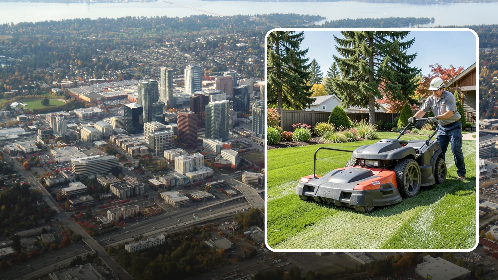 Weekly Lawn Mowing in Bellevue, King County, WA - Keep your Puget Sound turf tidy with dependable seven-day mowing that matches our region's fast spring and summer growth.