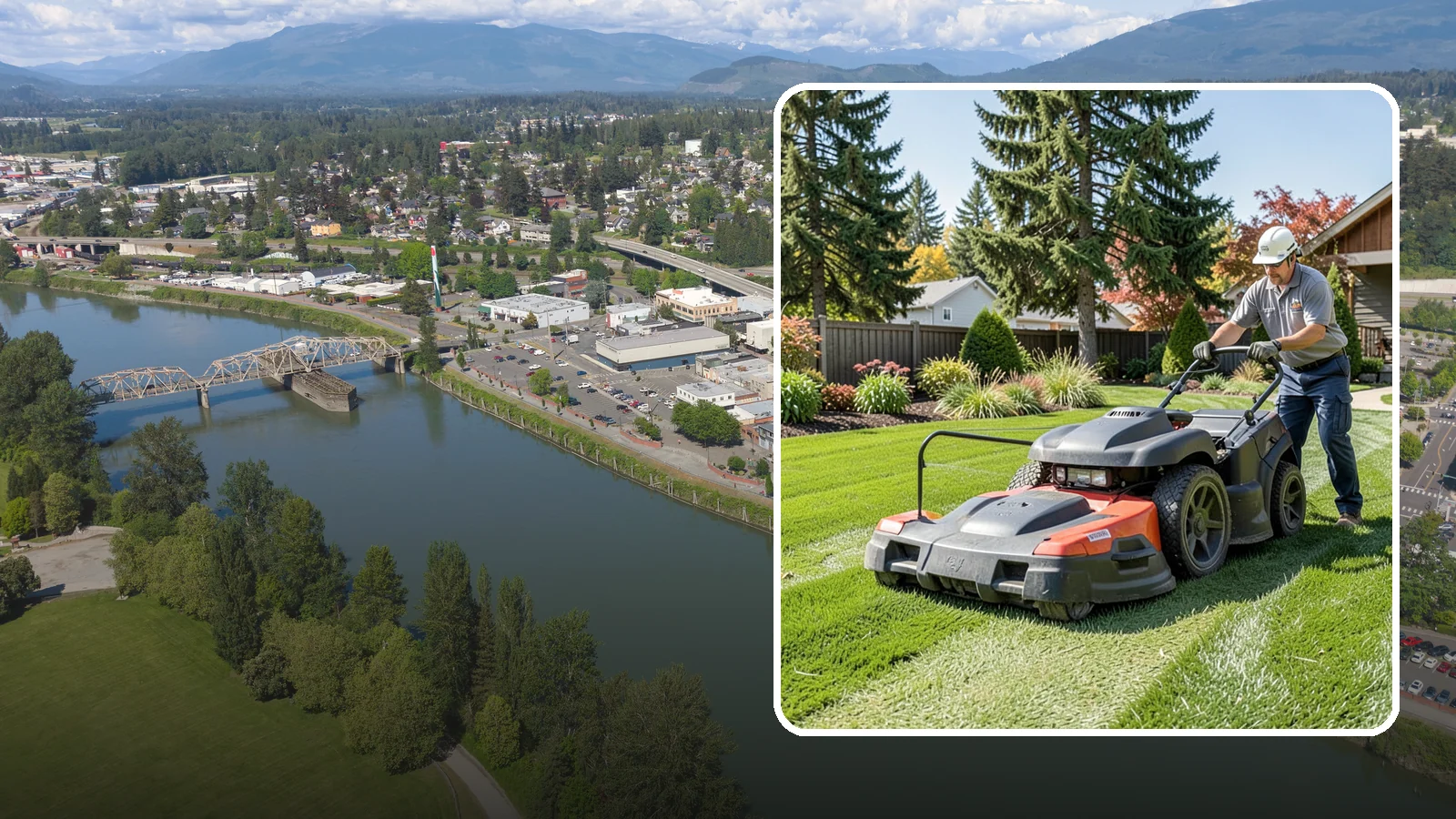 Weekly Lawn Mowing in Mount Vernon, Skagit County, WA - Keep your Puget Sound turf tidy with dependable seven-day mowing that matches our region's fast spring and summer growth.