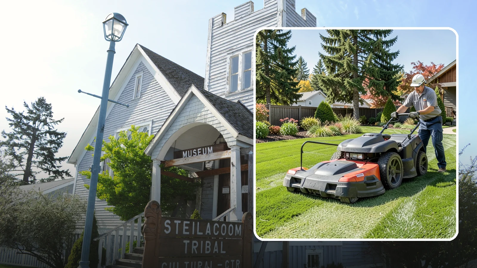 Weekly Lawn Mowing in Steilacoom, Pierce County, WA - Keep your Puget Sound turf tidy with dependable seven-day mowing that matches our region's fast spring and summer growth.