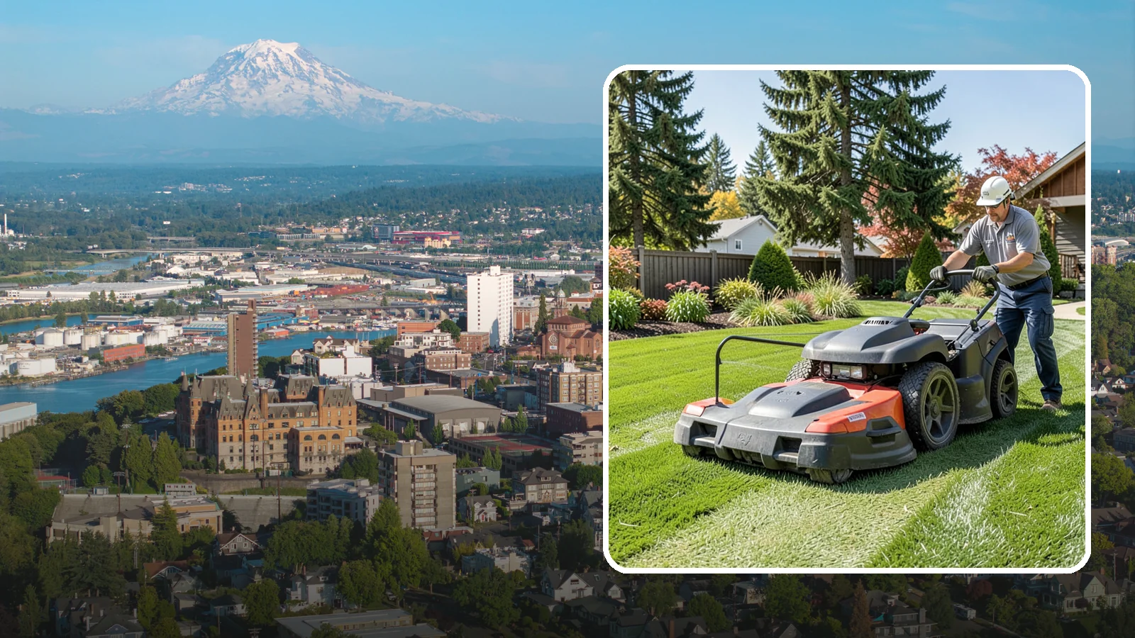 Weekly Lawn Mowing in Tacoma, Pierce County, WA - Keep your Puget Sound turf tidy with dependable seven-day mowing that matches our region's fast spring and summer growth.