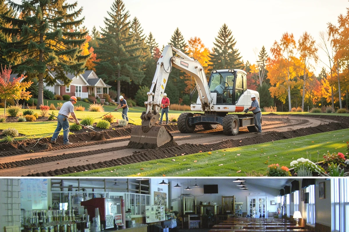 White Decorative Rock Installation in Black Diamond, King County, WA - White rock can be installed year-round, though placing it in drier months helps keep the light stone clean during the work.