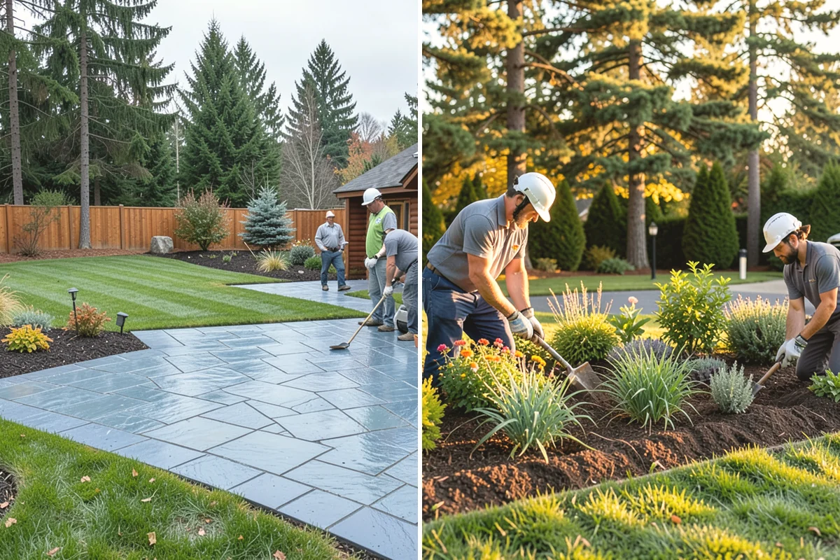 White Decorative Rock Installation in Burlington, Skagit County, WA - Grade the bed and establish clean, defined edges