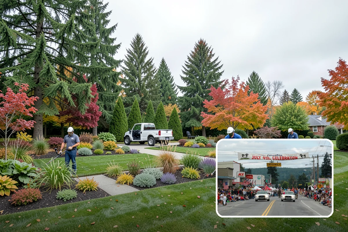 White Decorative Rock Installation in Carnation, King County, WA - Reflects light to brighten shaded, north-facing beds