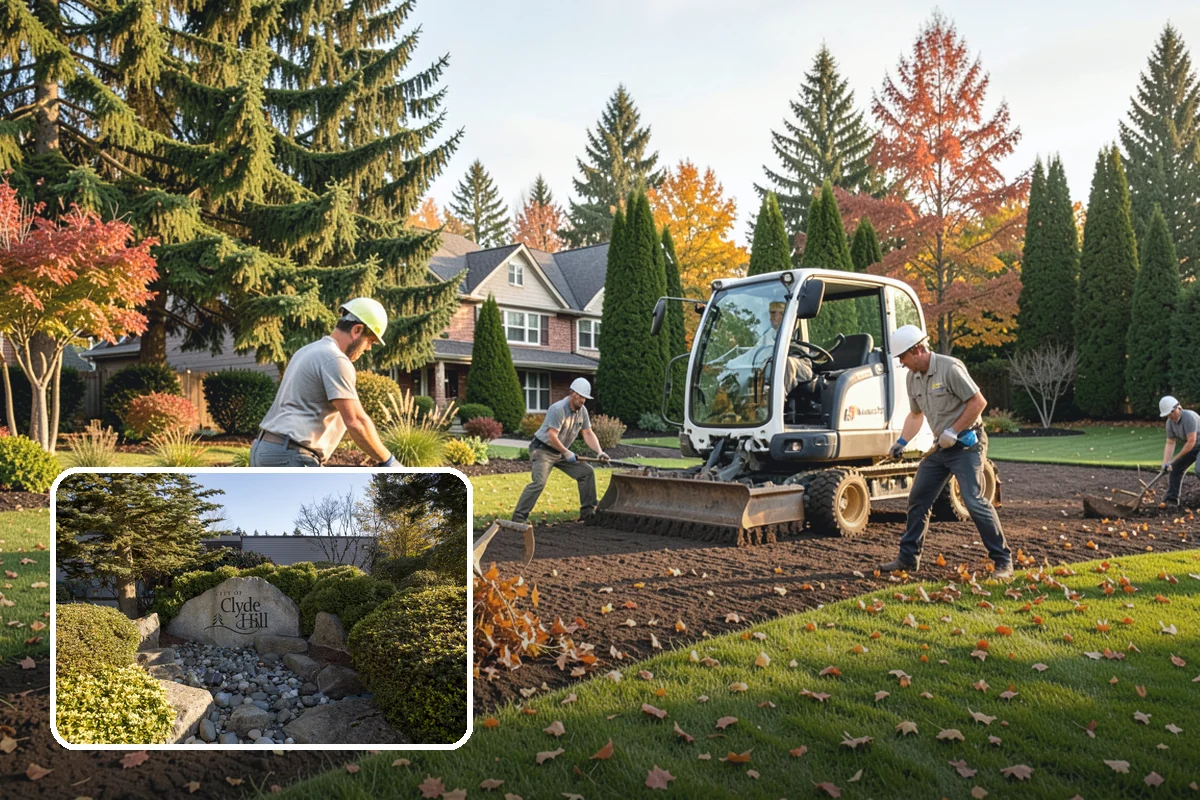 White Decorative Rock Installation in Clyde Hill, King County, WA - Reflects light to brighten shaded, north-facing beds