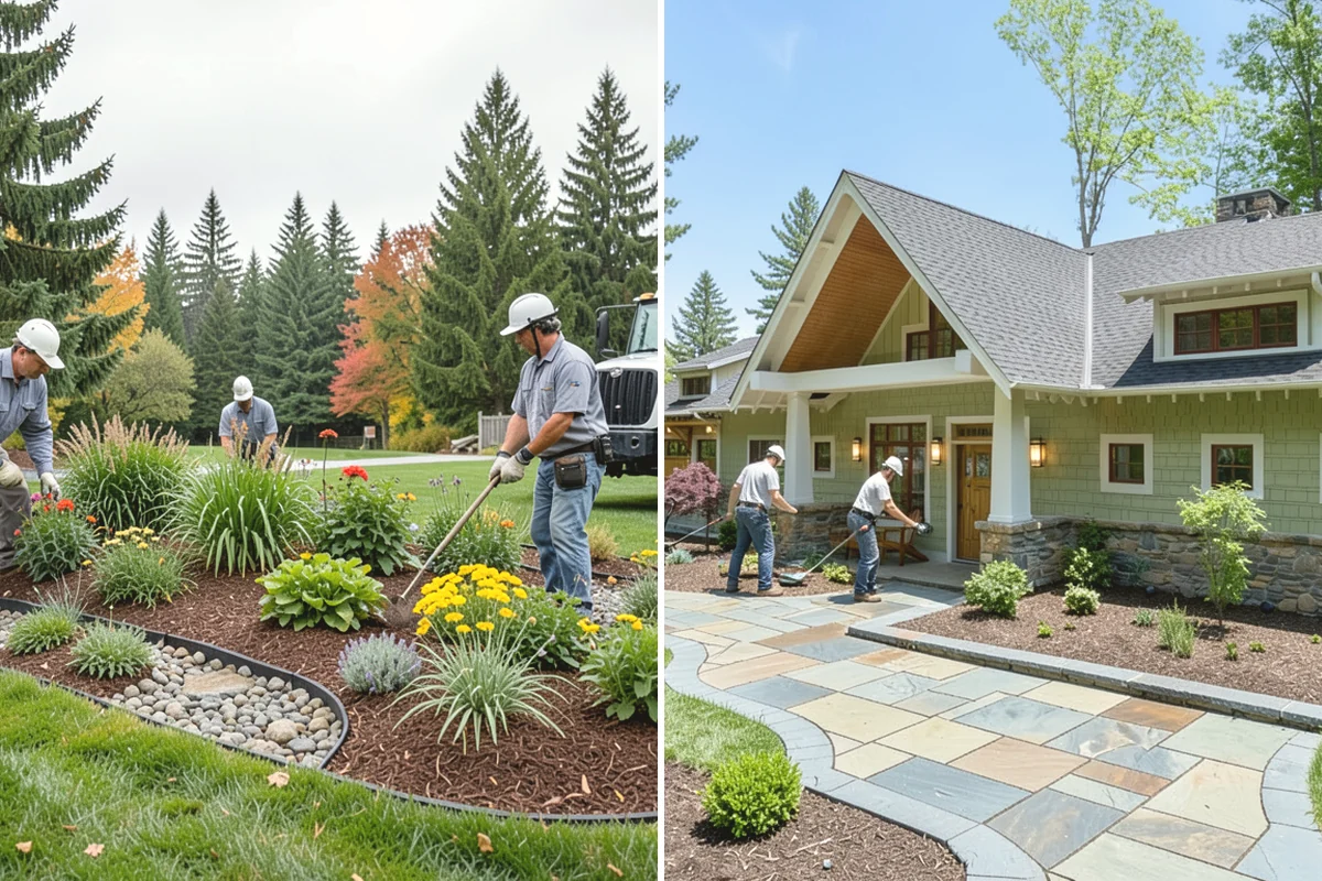 White Decorative Rock Installation in Covington, King County, WA - Grade the bed and establish clean, defined edges