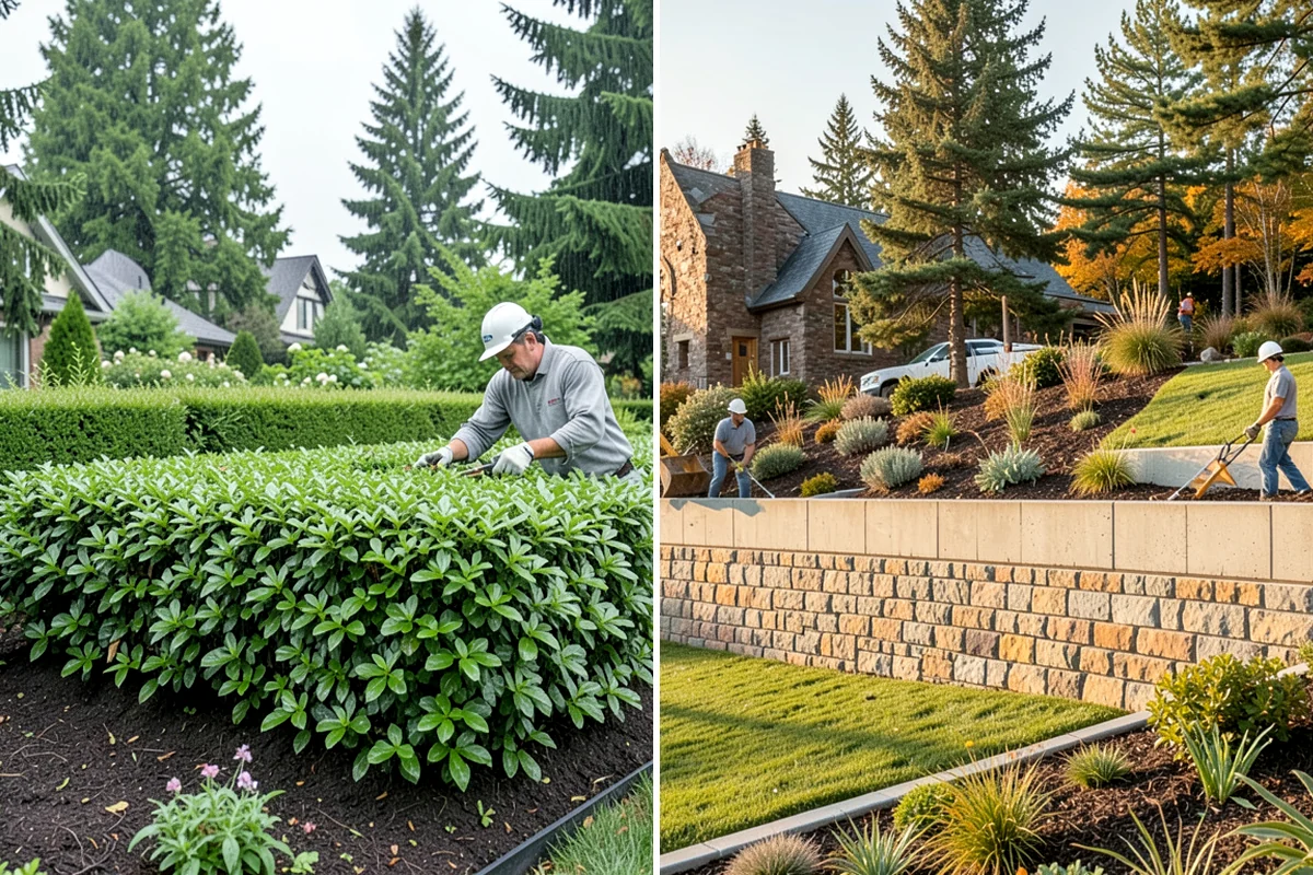 White Decorative Rock Installation in DuPont, Pierce County, WA - Grade the bed and establish clean, defined edges