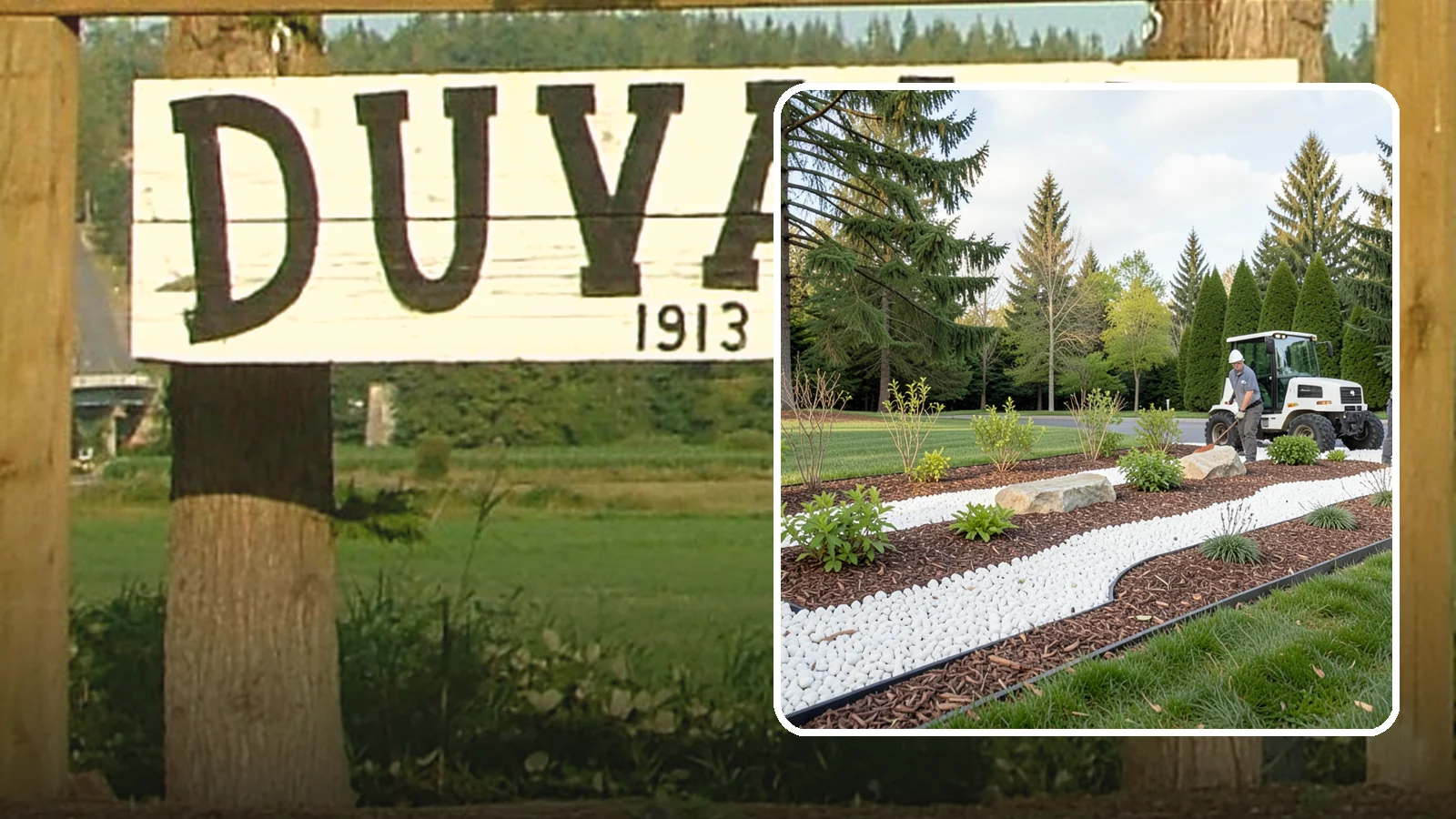 White Decorative Rock Installation in Duvall, King County, WA - Crisp white marble or limestone chips that brighten shaded beds and create clean, high-contrast borders.