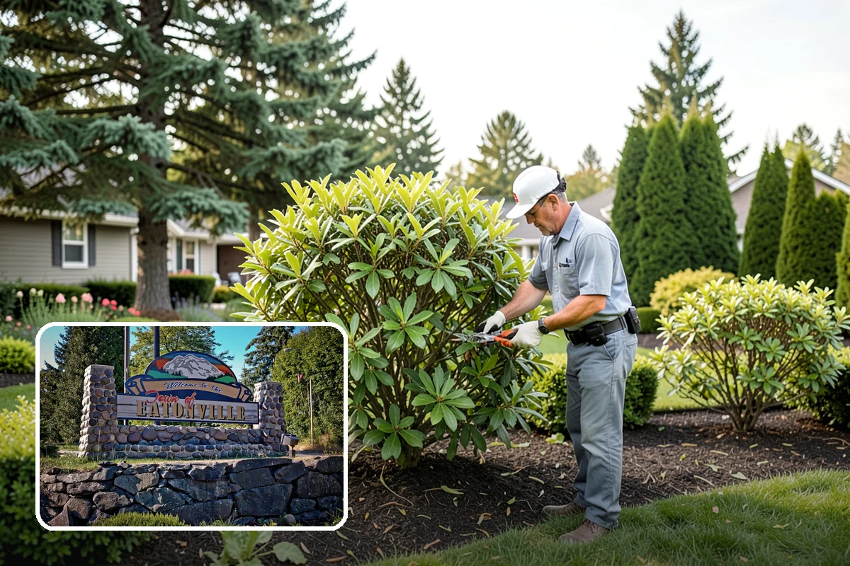 White Decorative Rock Installation in Eatonville, Pierce County, WA - Reflects light to brighten shaded, north-facing beds