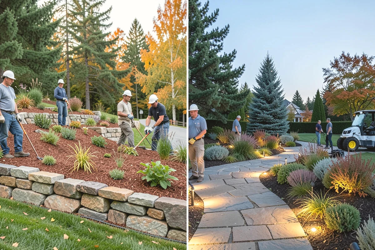 White Decorative Rock Installation in Edgewood, Pierce County, WA - Grade the bed and establish clean, defined edges
