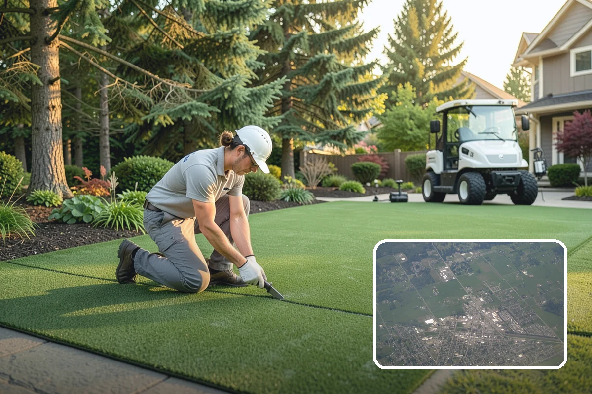 White Decorative Rock Installation in Enumclaw, King County, WA - Reflects light to brighten shaded, north-facing beds