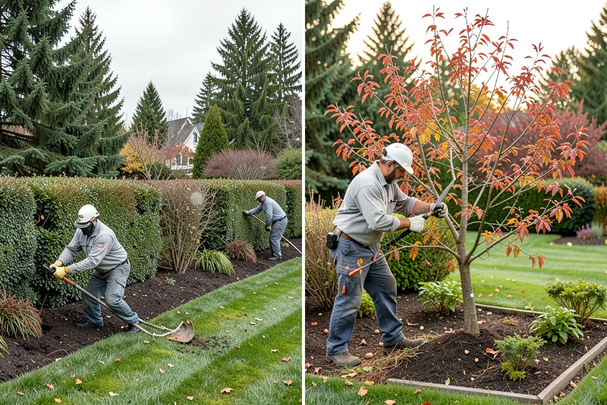 White Decorative Rock Installation in Everett, Snohomish County, WA - Grade the bed and establish clean, defined edges