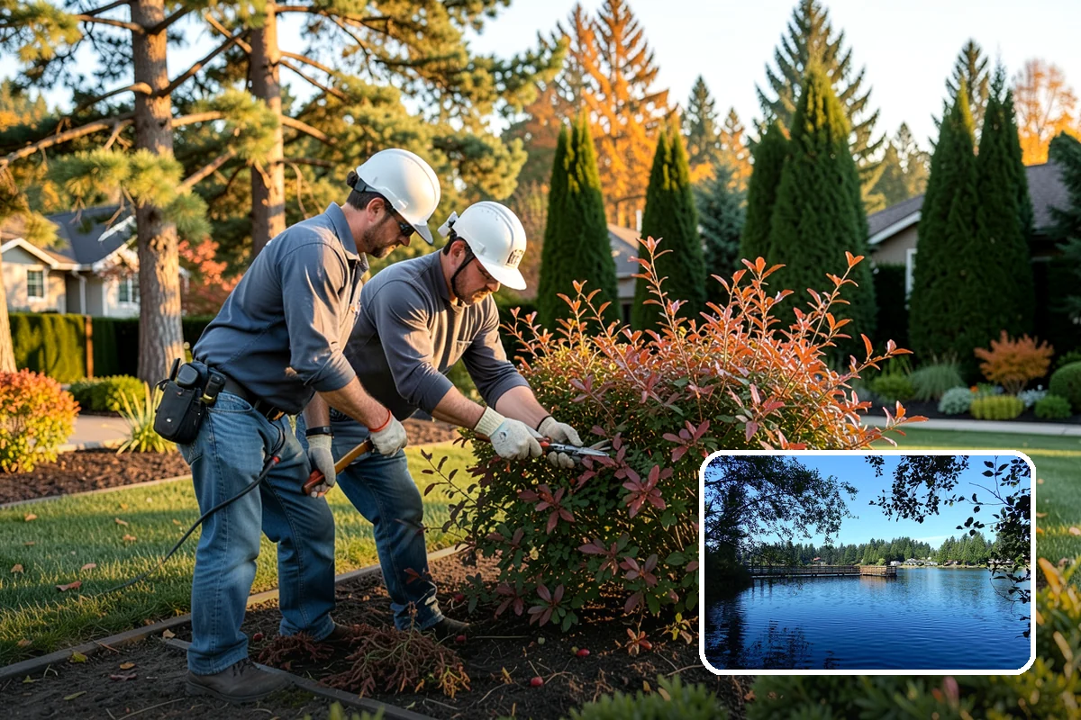 White Decorative Rock Installation in Federal Way, King County, WA - Reflects light to brighten shaded, north-facing beds