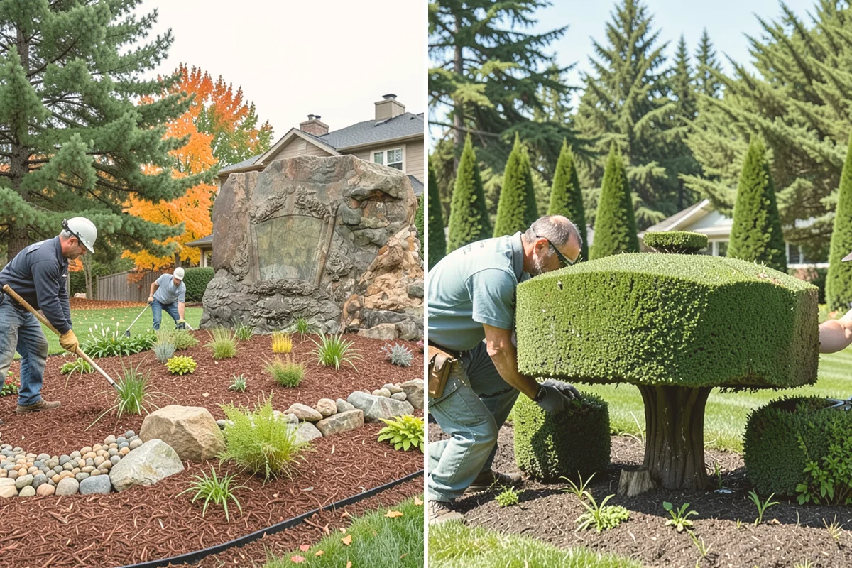 White Decorative Rock Installation in Fife, Pierce County, WA - Grade the bed and establish clean, defined edges