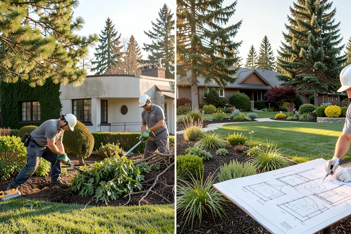 White Decorative Rock Installation in Fircrest, Pierce County, WA - Grade the bed and establish clean, defined edges