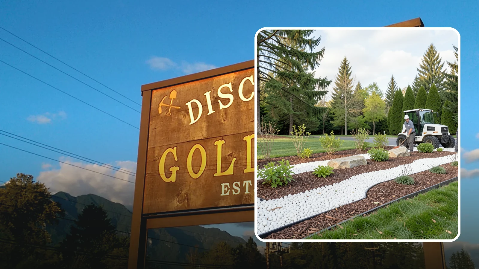 White Decorative Rock Installation in Gold Bar, Snohomish County, WA - Crisp white marble or limestone chips that brighten shaded beds and create clean, high-contrast borders.