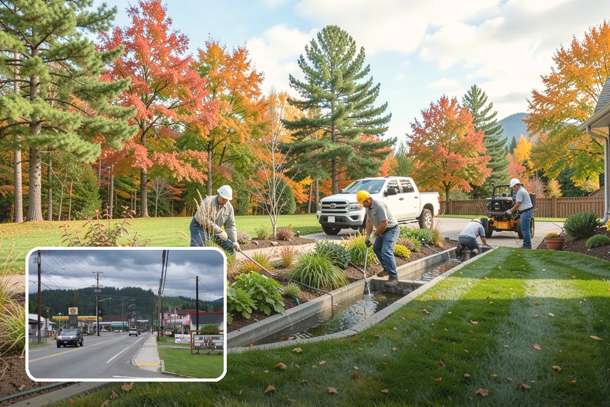 White Decorative Rock Installation in Granite Falls, Snohomish County, WA - Reflects light to brighten shaded, north-facing beds