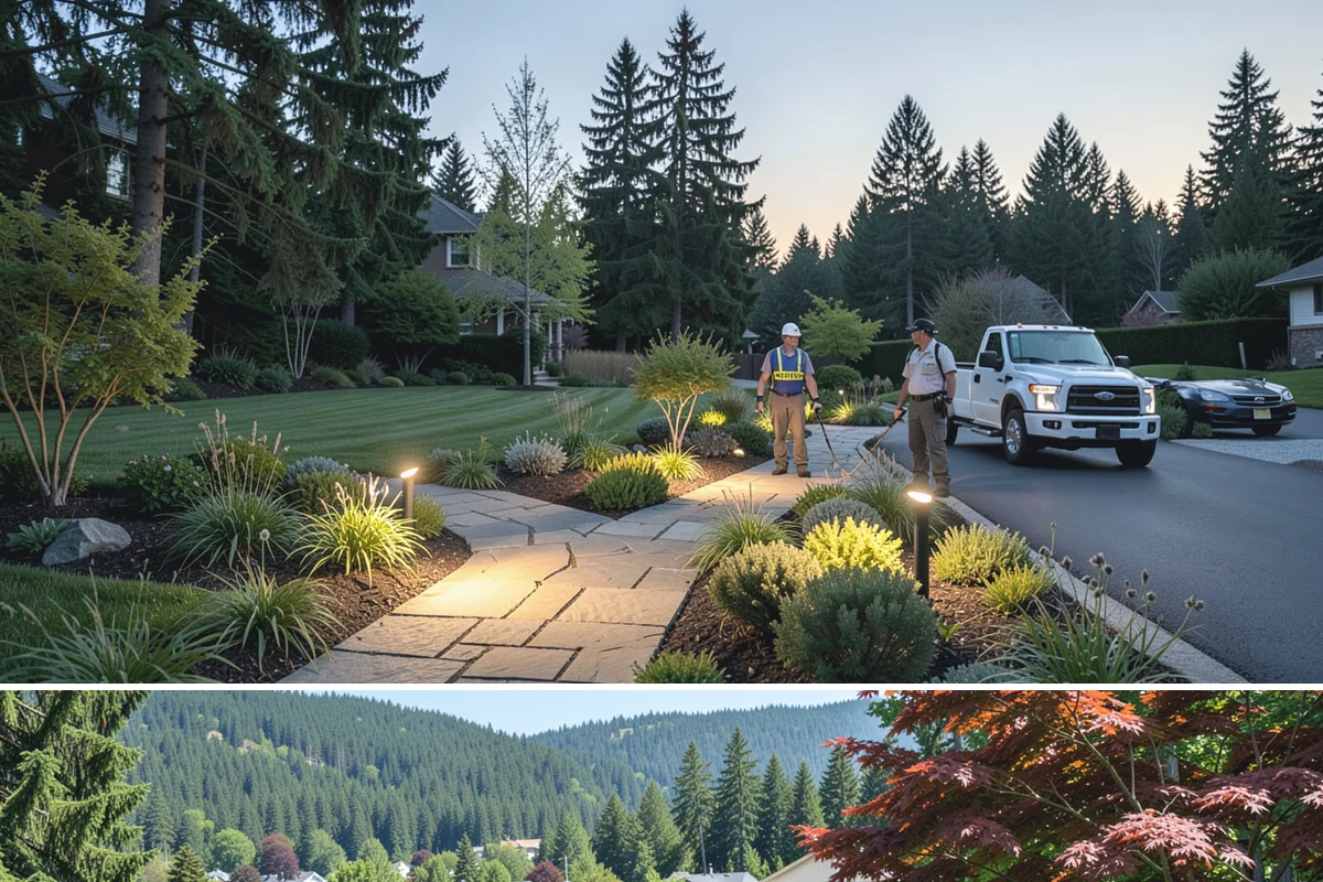 White Decorative Rock Installation in Index, Snohomish County, WA - White rock can be installed year-round, though placing it in drier months helps keep the light stone clean during the work.