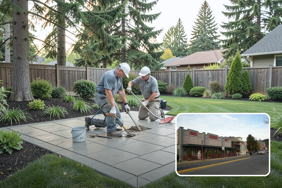 White Decorative Rock Installation in Issaquah, King County, WA - Reflects light to brighten shaded, north-facing beds