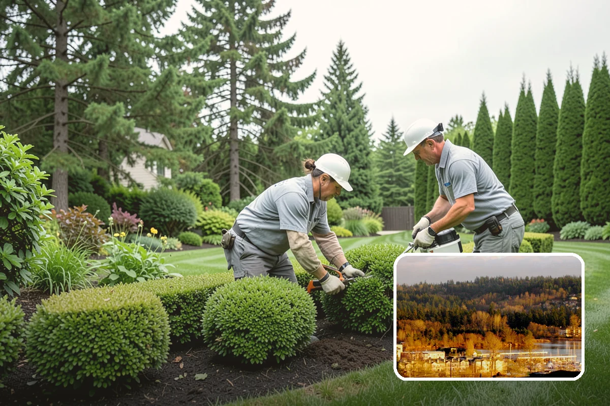 White Decorative Rock Installation in Kenmore, King County, WA - Reflects light to brighten shaded, north-facing beds