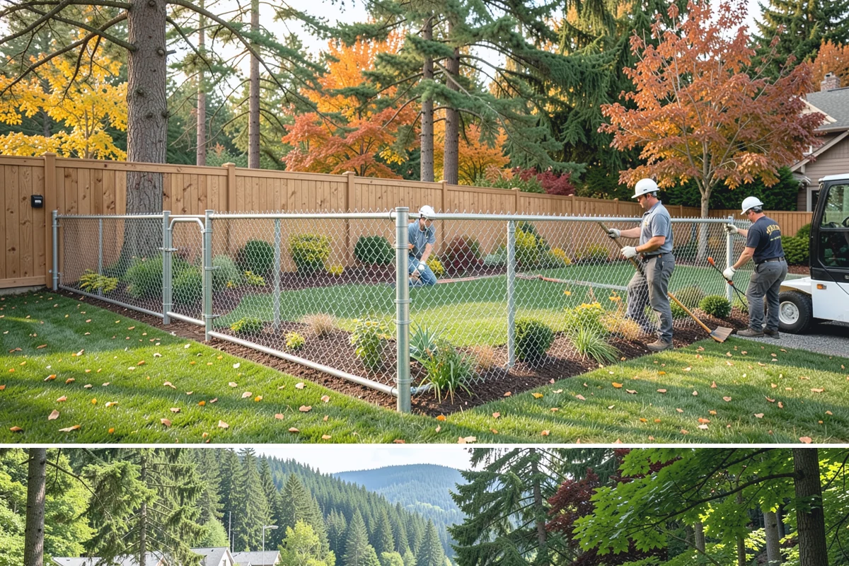 White Decorative Rock Installation in Lake Forest Park, King County, WA - White rock can be installed year-round, though placing it in drier months helps keep the light stone clean during the work.
