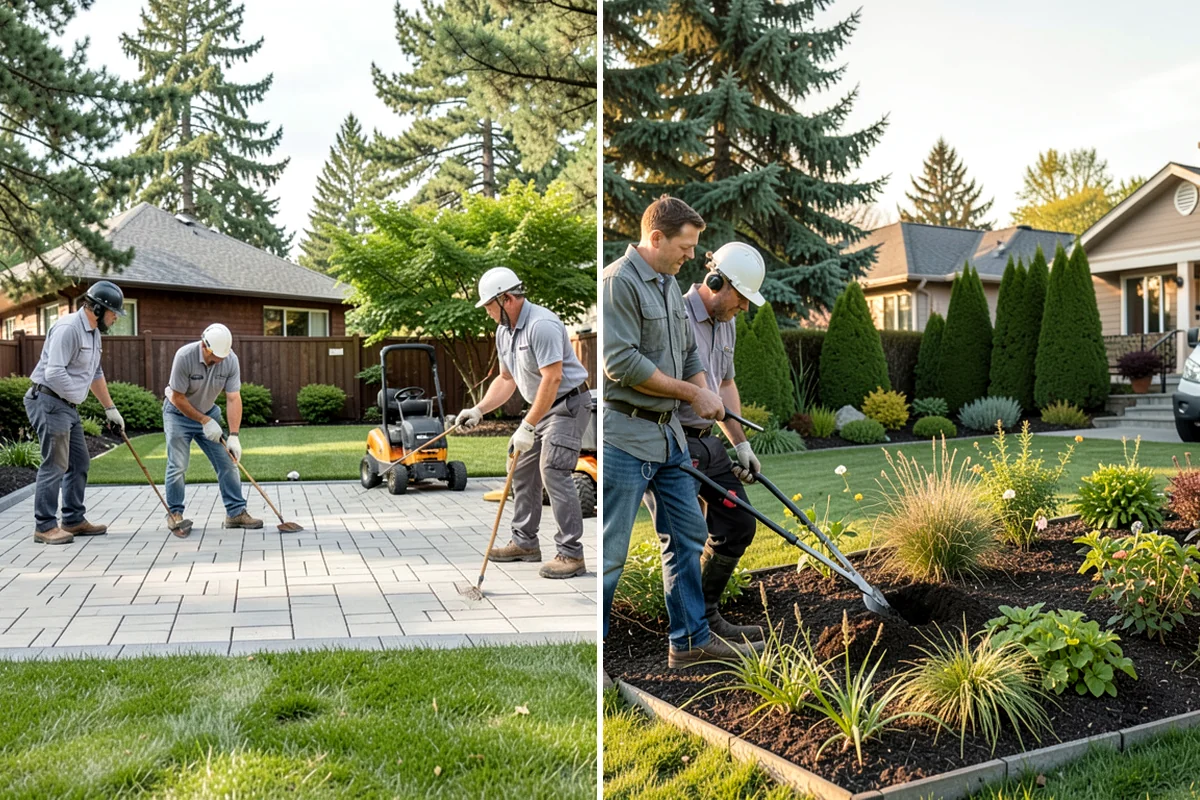 White Decorative Rock Installation in Lakewood, Pierce County, WA - Grade the bed and establish clean, defined edges