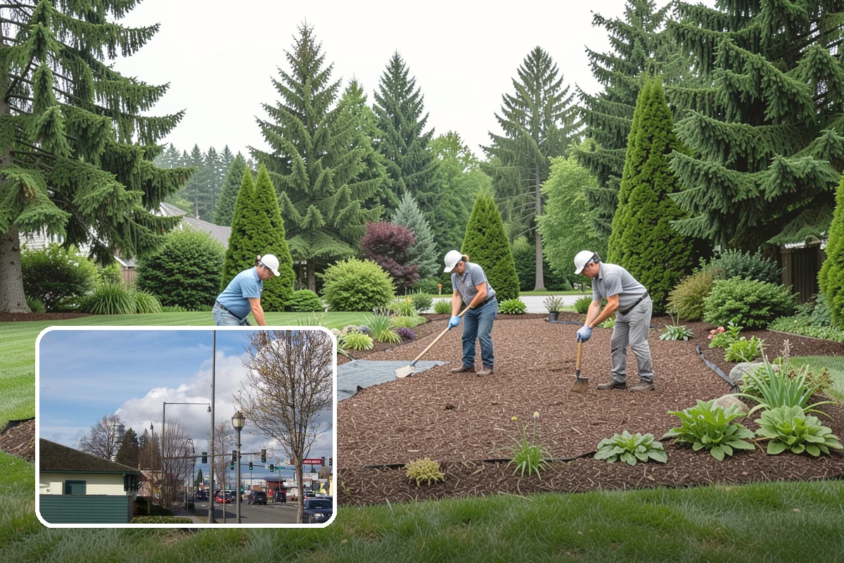 White Decorative Rock Installation in Marysville, Snohomish County, WA - Reflects light to brighten shaded, north-facing beds