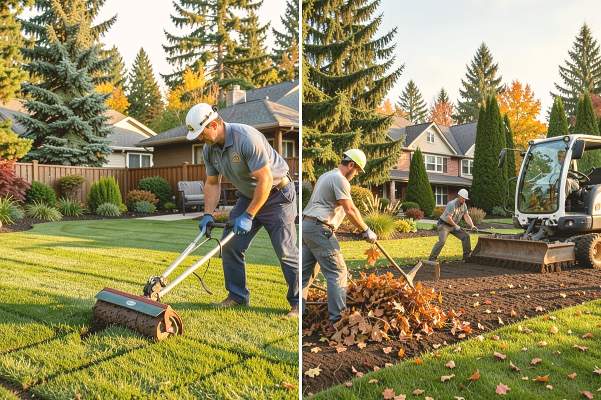 White Decorative Rock Installation in Milton, King County, WA - Grade the bed and establish clean, defined edges