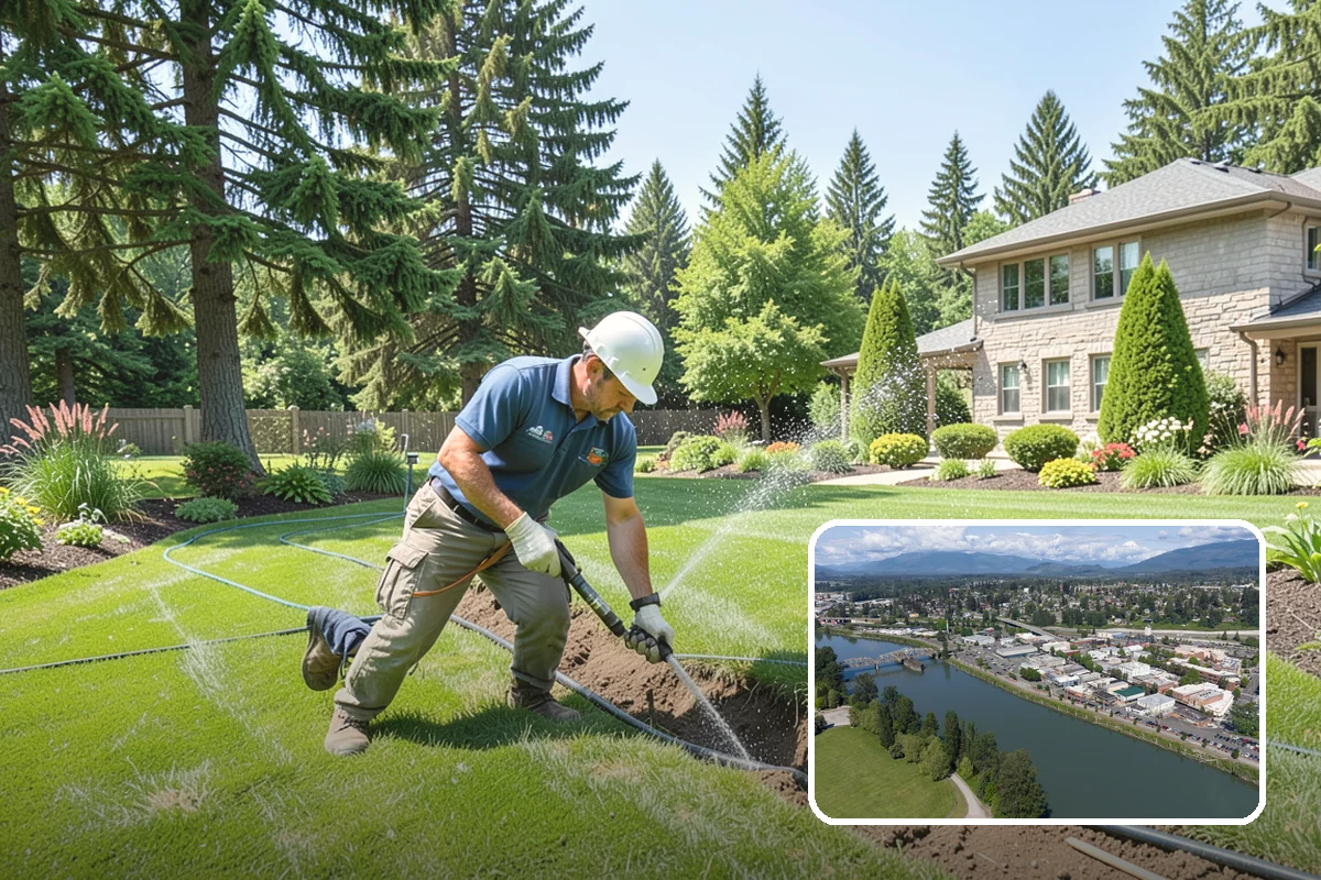 White Decorative Rock Installation in Mount Vernon, Skagit County, WA - Reflects light to brighten shaded, north-facing beds