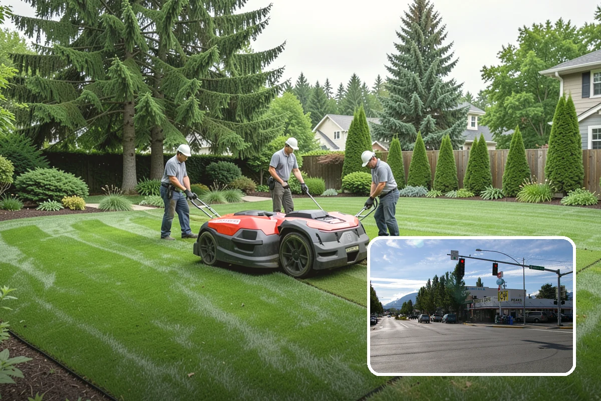 White Decorative Rock Installation in North Bend, King County, WA - Reflects light to brighten shaded, north-facing beds