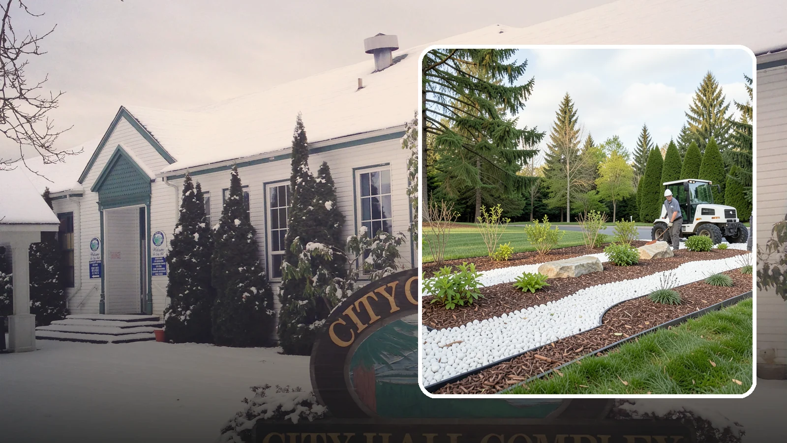 White Decorative Rock Installation in Pacific, King County, WA - Crisp white marble or limestone chips that brighten shaded beds and create clean, high-contrast borders.