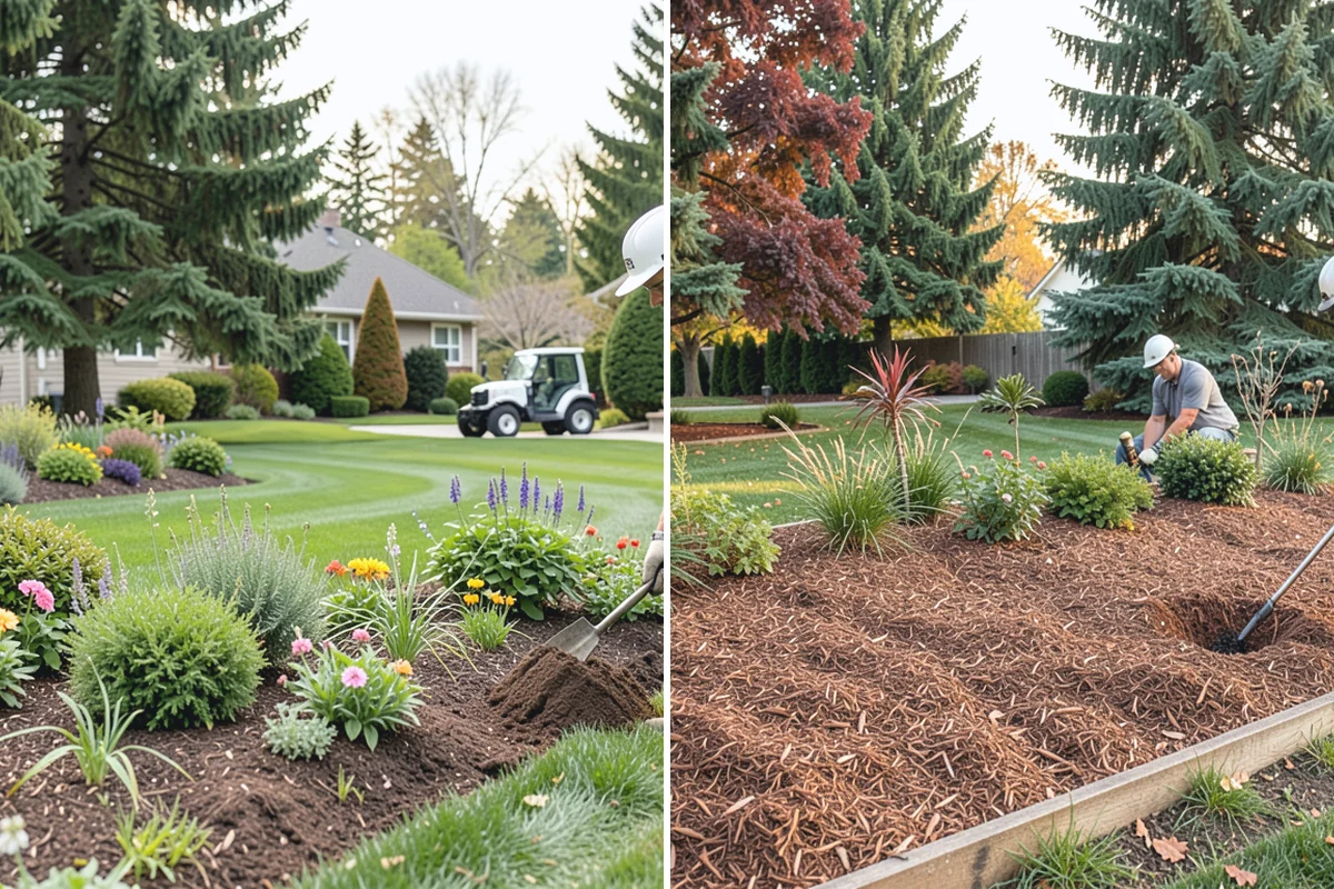 White Decorative Rock Installation in Redmond, King County, WA - Grade the bed and establish clean, defined edges