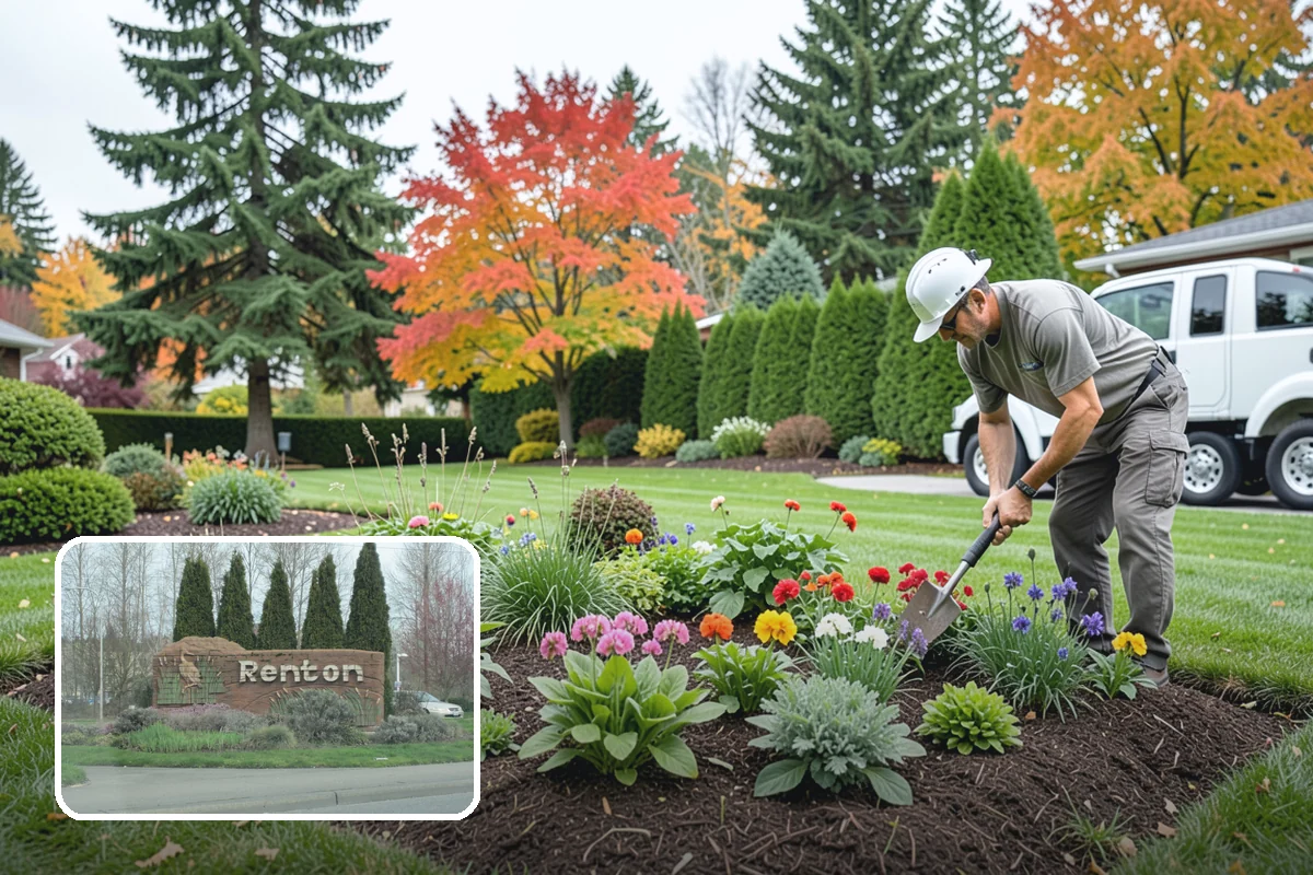 White Decorative Rock Installation in Renton, King County, WA - Reflects light to brighten shaded, north-facing beds
