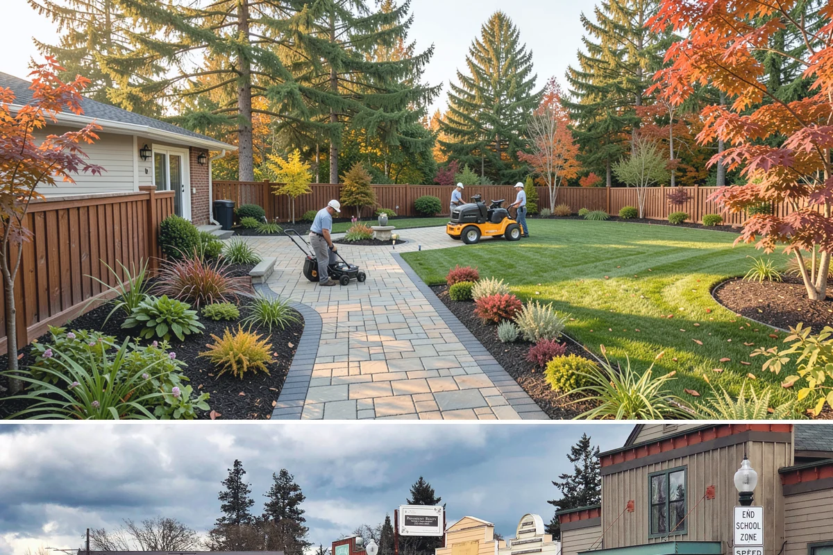 White Decorative Rock Installation in Roy, Pierce County, WA - White rock can be installed year-round, though placing it in drier months helps keep the light stone clean during the work.