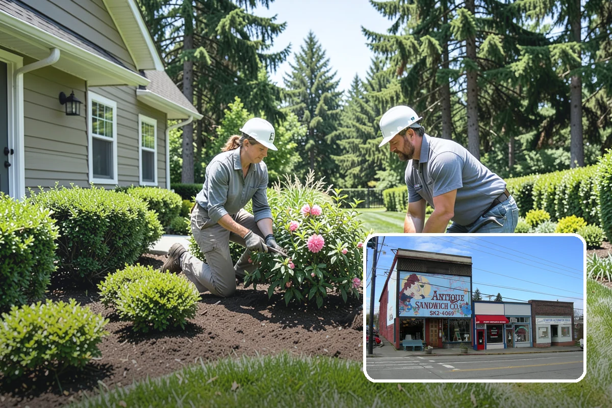 White Decorative Rock Installation in Ruston, Pierce County, WA - Reflects light to brighten shaded, north-facing beds