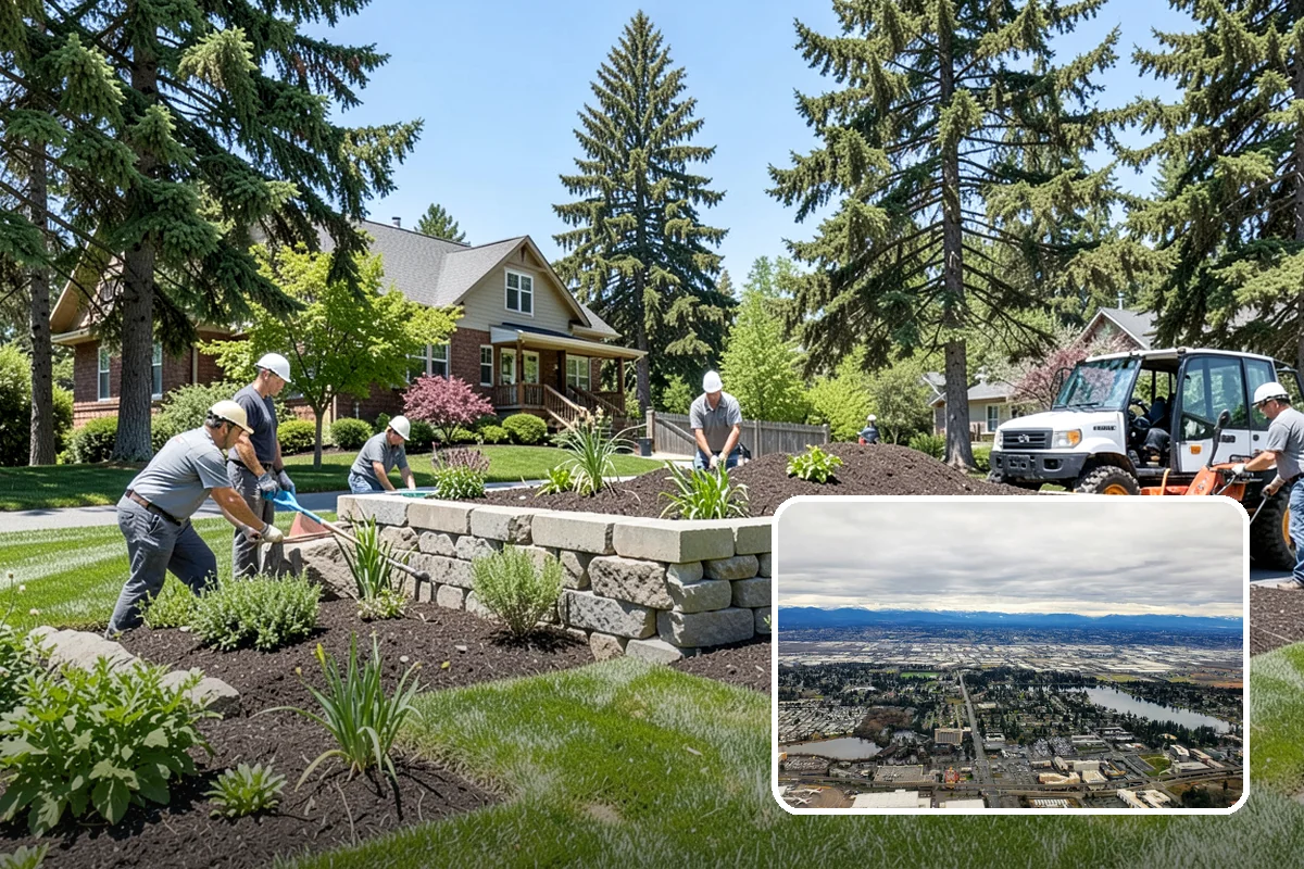 White Decorative Rock Installation in SeaTac, King County, WA - Reflects light to brighten shaded, north-facing beds