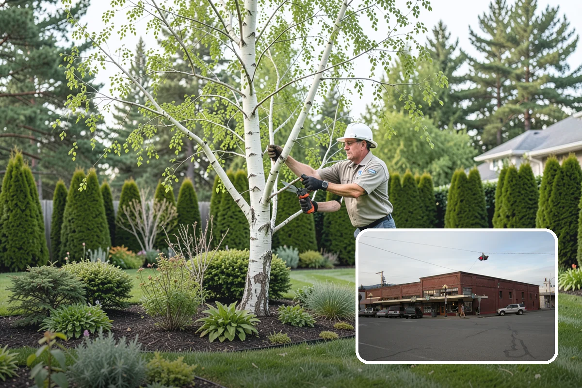 White Decorative Rock Installation in Sedro-Woolley, Skagit County, WA - Reflects light to brighten shaded, north-facing beds