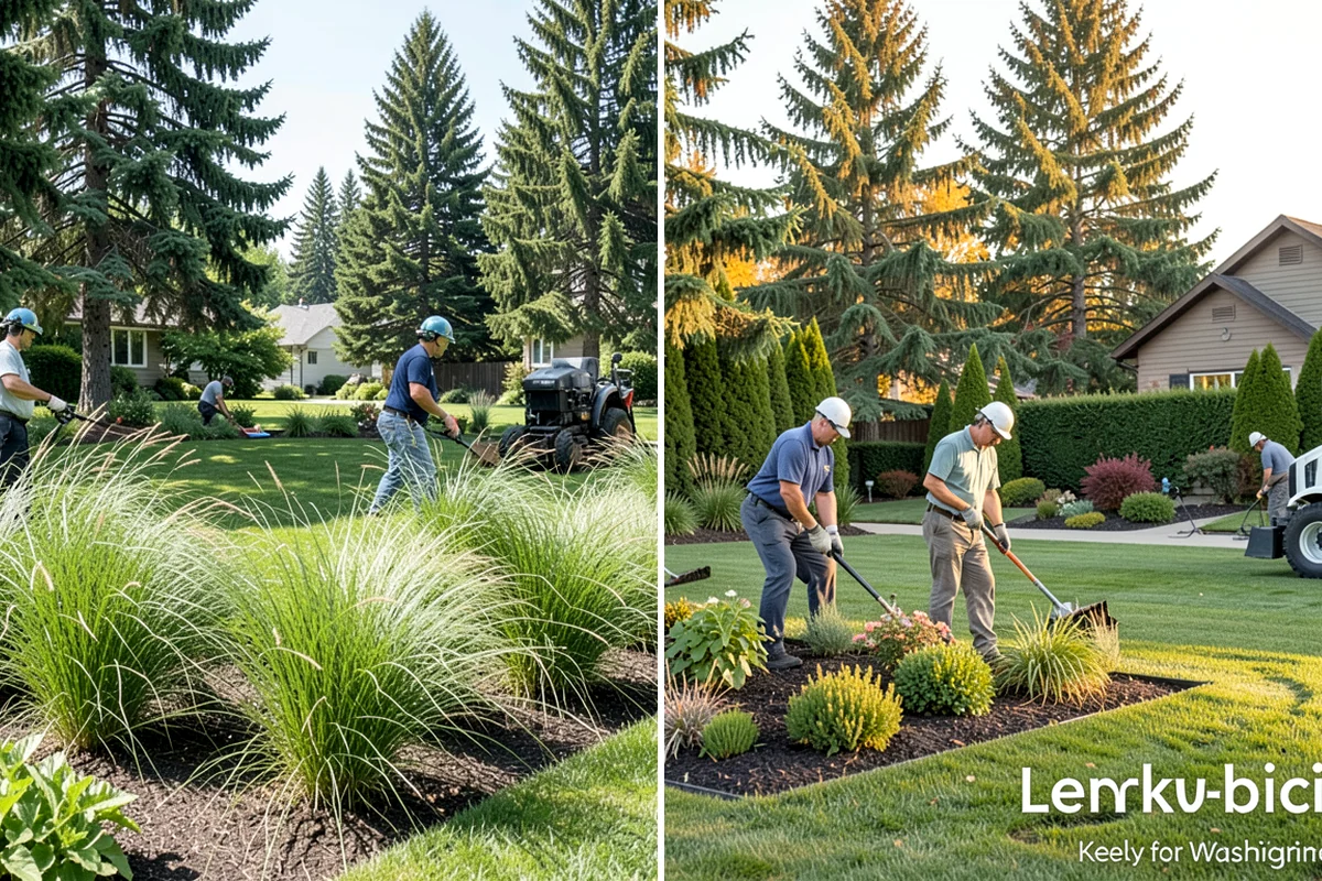 White Decorative Rock Installation in Sedro-Woolley, Skagit County, WA - Grade the bed and establish clean, defined edges