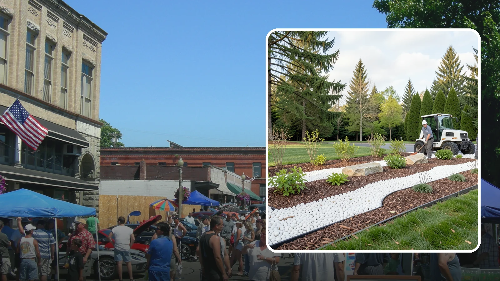 White Decorative Rock Installation in Snohomish, Snohomish County, WA - Crisp white marble or limestone chips that brighten shaded beds and create clean, high-contrast borders.