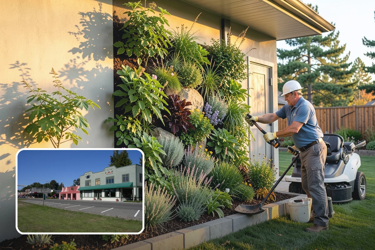 White Decorative Rock Installation in Snoqualmie, King County, WA - Reflects light to brighten shaded, north-facing beds