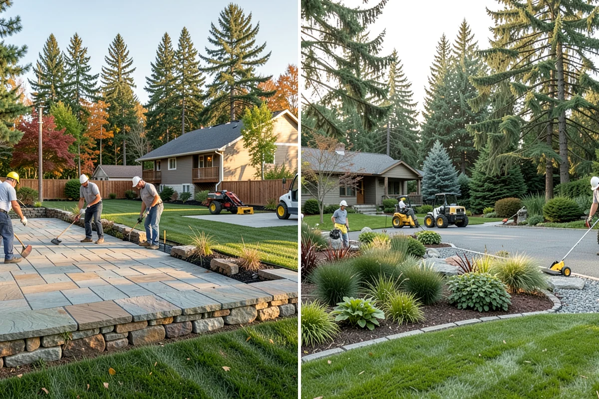 White Decorative Rock Installation in Snoqualmie, King County, WA - Grade the bed and establish clean, defined edges
