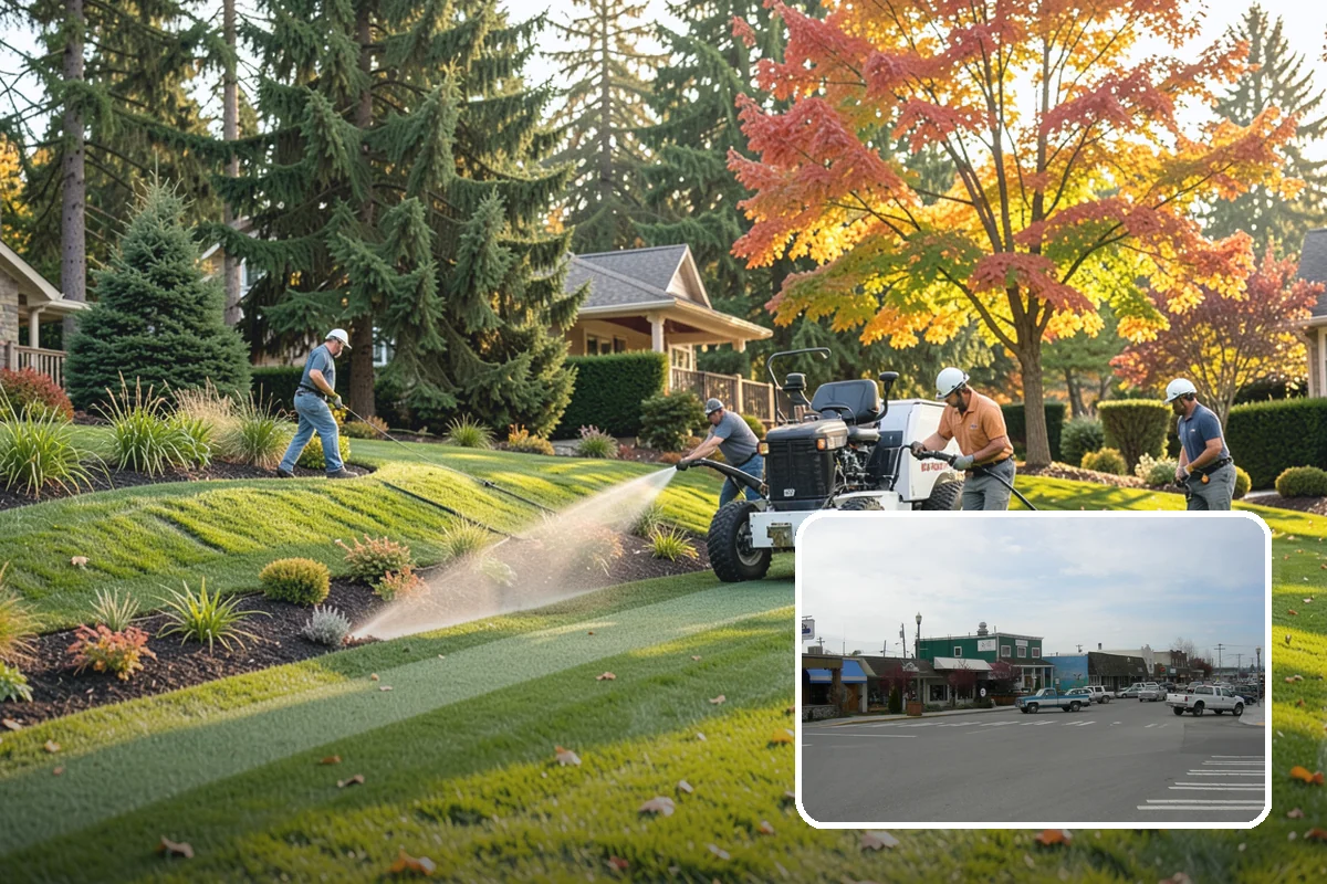 White Decorative Rock Installation in Stanwood, Snohomish County, WA - Reflects light to brighten shaded, north-facing beds