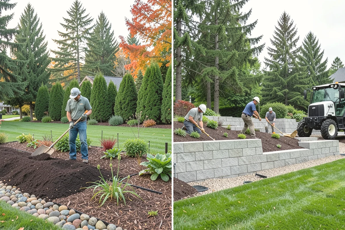 White Decorative Rock Installation in Tacoma, Pierce County, WA - Grade the bed and establish clean, defined edges