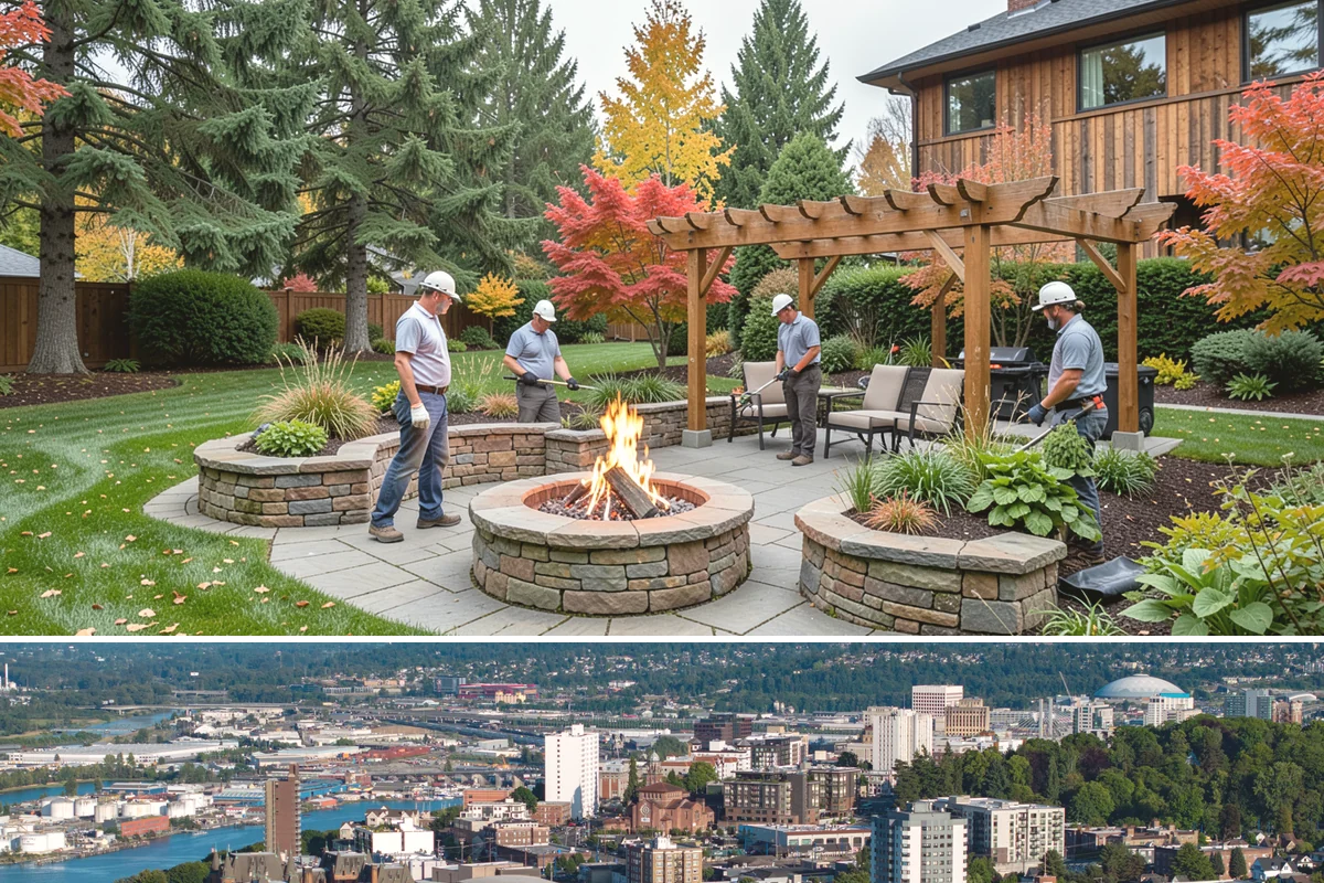 White Decorative Rock Installation in Tacoma, Pierce County, WA - White rock can be installed year-round, though placing it in drier months helps keep the light stone clean during the work.