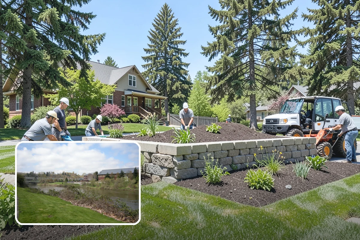 White Decorative Rock Installation in Tukwila, King County, WA - Reflects light to brighten shaded, north-facing beds