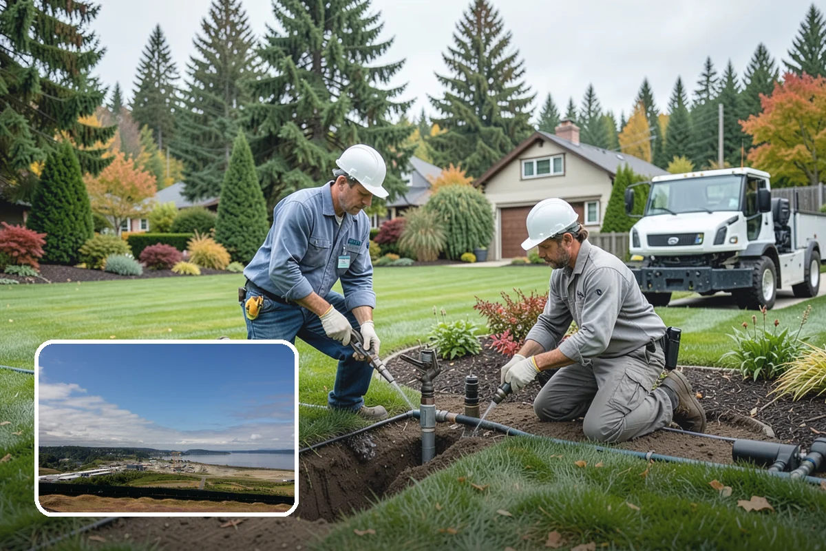 White Decorative Rock Installation in University Place, Pierce County, WA - Reflects light to brighten shaded, north-facing beds