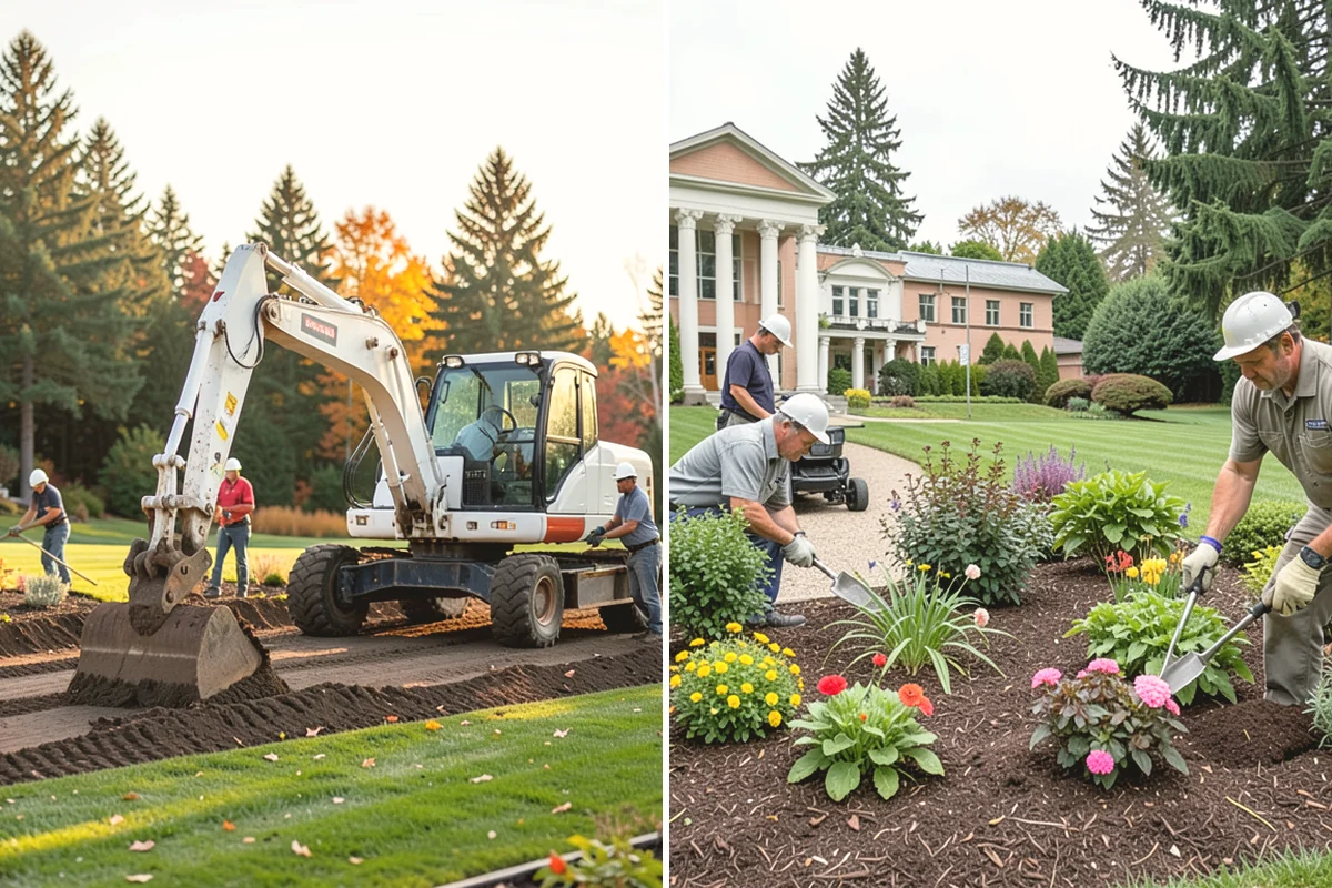 White Decorative Rock Installation in University Place, Pierce County, WA - Grade the bed and establish clean, defined edges