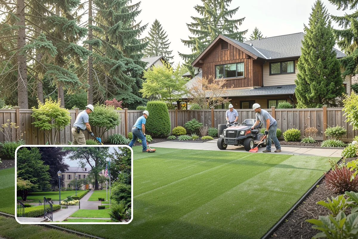 White Decorative Rock Installation in Woodinville, King County, WA - Reflects light to brighten shaded, north-facing beds