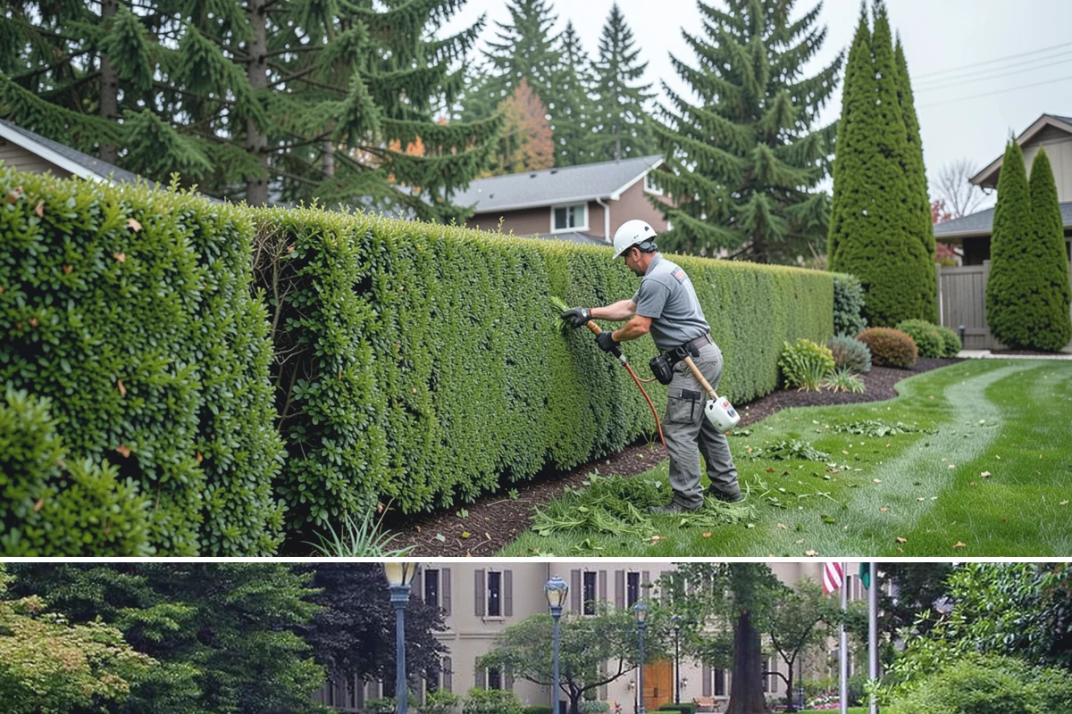 White Decorative Rock Installation in Woodinville, King County, WA - White rock can be installed year-round, though placing it in drier months helps keep the light stone clean during the work.