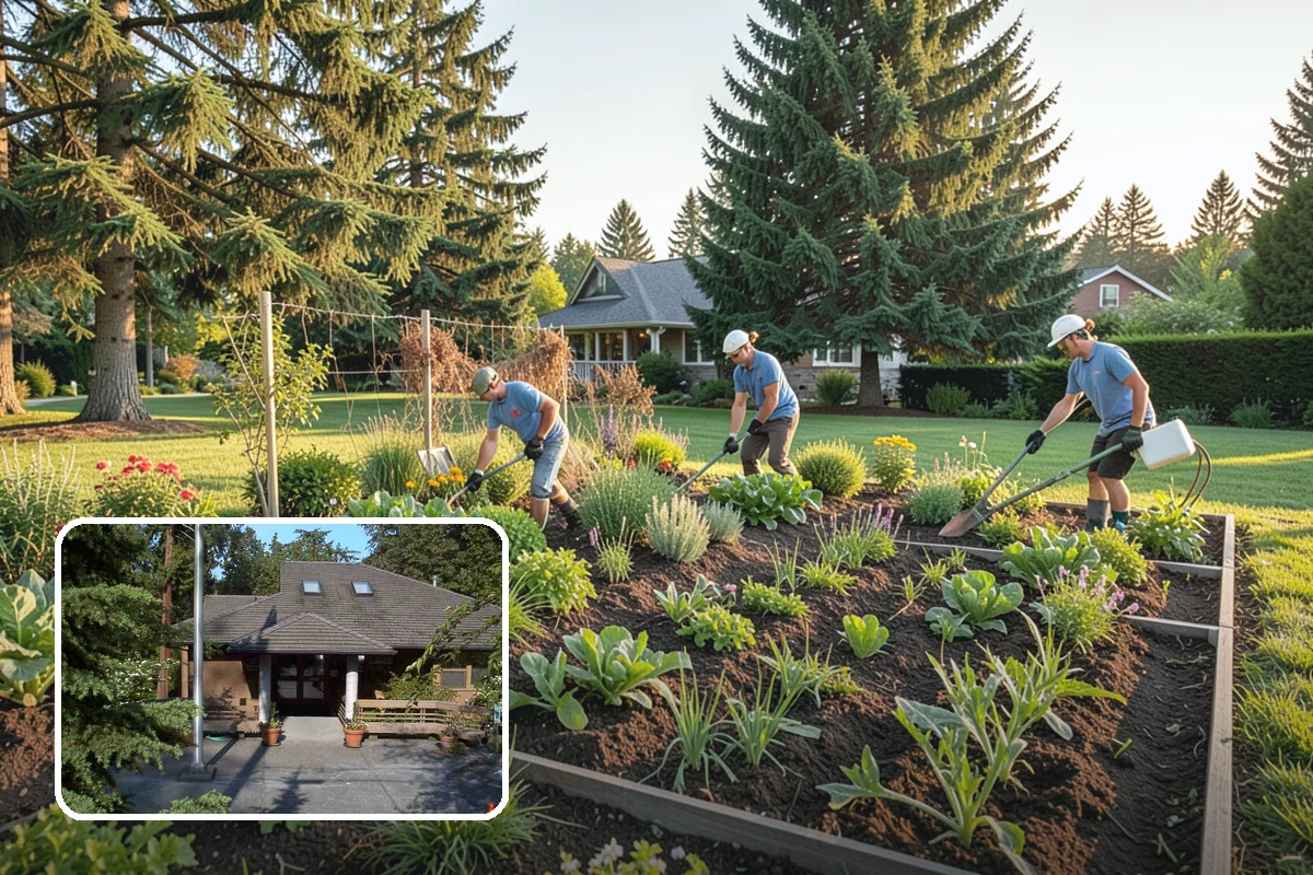 White Decorative Rock Installation in Yarrow Point, King County, WA - Reflects light to brighten shaded, north-facing beds