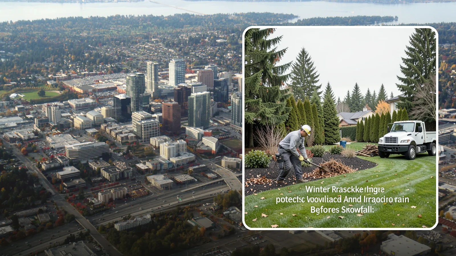 Winter Landscape Protection in Bellevue, King County, WA - We shield vulnerable plants, hardscapes, and irrigation from the wind, rain, and cold that stress Pacific Northwest landscapes in...